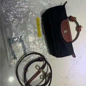 Longchamp Black and Brown Women's Bag